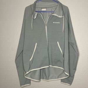 Columbia Gray Windbreaker Lightweight Running Jacket Size Large